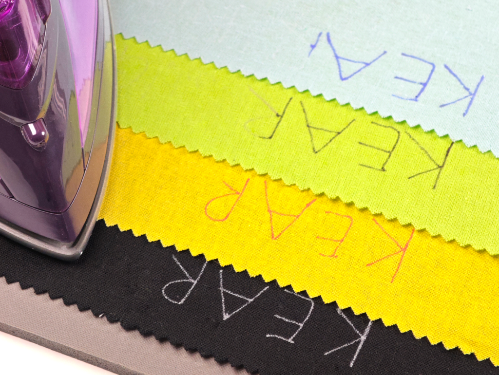 Using Kearing's heat ersable pens on different color of fabrics